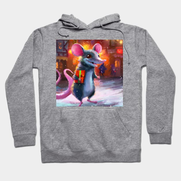 Cute Rat Drawing Hoodie by Play Zoo